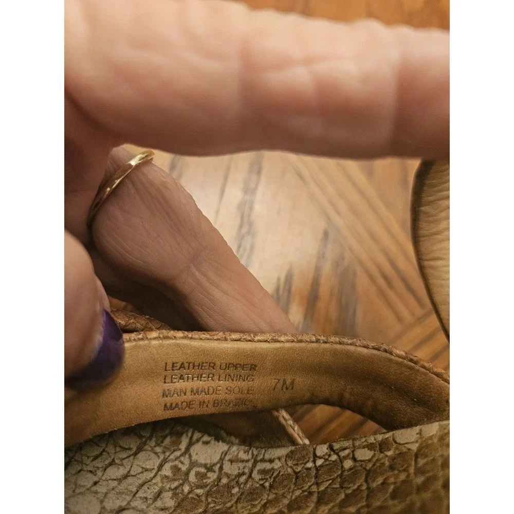 Tory Burch Wedge‎ Espadrille Sandals, Sz7, Tan Straps.